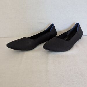 Rothy's Womens 12 The Point II Black Flat Slip On Shoes Classic Contemporary